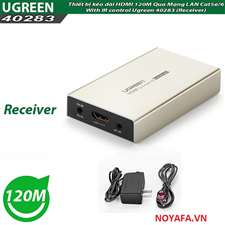 Bộ nhận tín hiệu HDMI 120M qua cáp mạng RJ45 Cat5e/Cat6 Ugreen MM116 40283 (Receiver) cao cấp