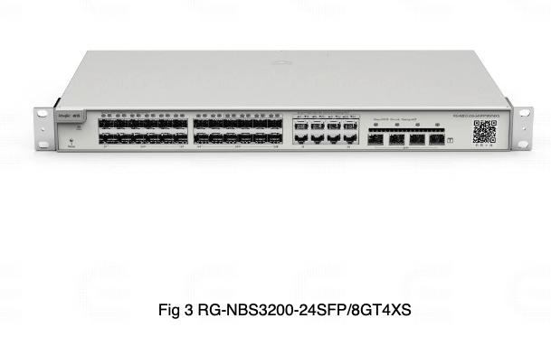 Switch RG-NBS3200-24GT4XS-P Gigabit lớp 2+ Quản lý PoE trên đám mây 24 cổng, 4 SFP+ chính hãng