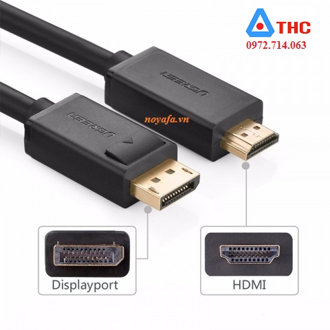 Dây cáp chuyển đổi Displayport. Dây cáp chuyển đổi Ugreen cao cấp chính hãng 