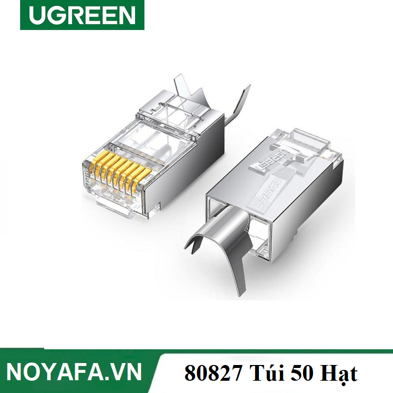 Ugreen 80827 Đầu bấm, Hạt mạng CAT6A  túi 50 Hạt cao cấp