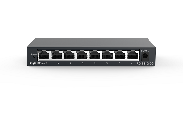 Thiết bị Chuyển mạch Không được Quản lý 8 cổng 10/100/1000Mbps RG-ES108GD chính hãng