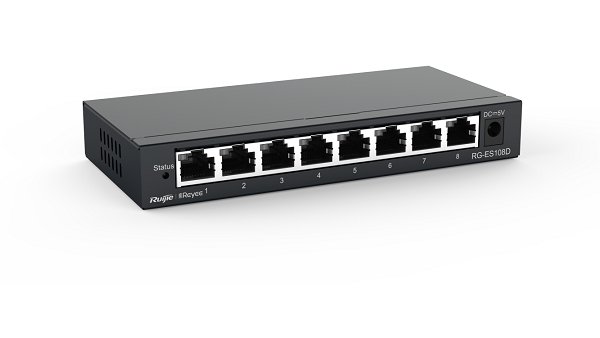 Bộ chuyển mạch không quản lý 8 cổng, 8 cổng Ethernet RJ45 10/100base-t, Vỏ thép chính hãng