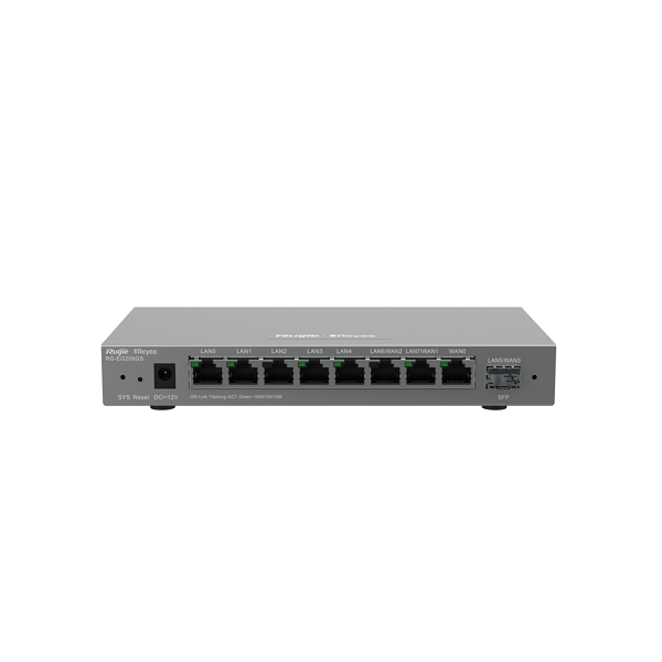 Bộ định tuyến RG-EG209GS quản lý đám mây 9 cổng hỗ trợ SFP để bàn chính hãng