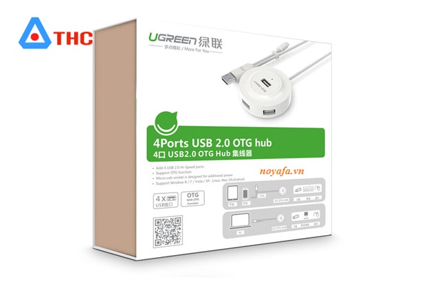 Bộ chia USB 2.0 Hub 4 cổng Ugreen 20276