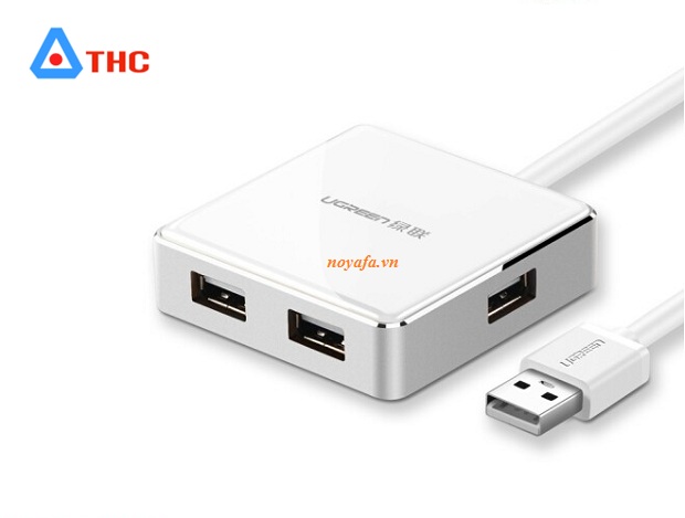 Bộ chia USB 2.0,hub 4 cổng chính hãng Ugreen 20803 (White)