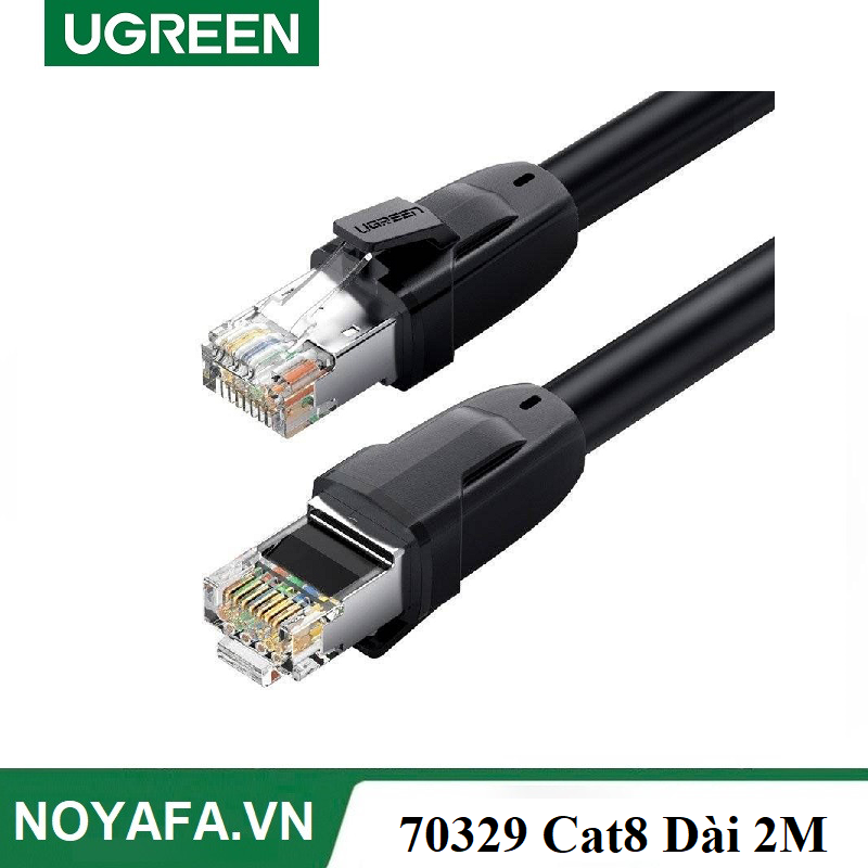 Ugreen 70329 Cáp mạng Cat8 đúc sẵn dài 2m (Đen) cao cấp