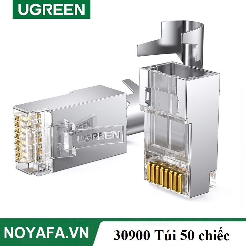 UGREEN 30900 Phích cắm mô-đun Cat6 FTP RJ45 Hai mảnh Túi 50 chiếc