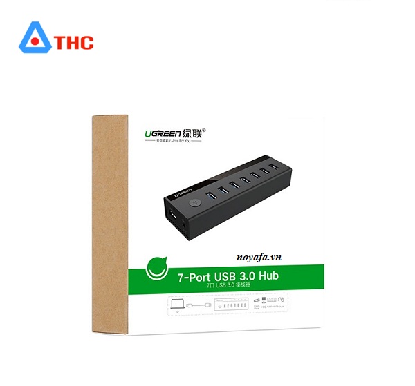 Bộ chia USB 3.0 ra 7 cổng hỗ trợ nguồn 5V/2A chính hãng Ugreen UG-30845