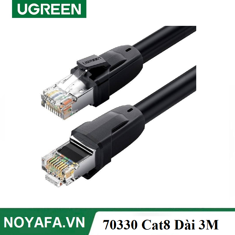 Ugreen 70330 Cáp mạng Cat8 đúc sẵn dài 3m (Đen) cao cấp