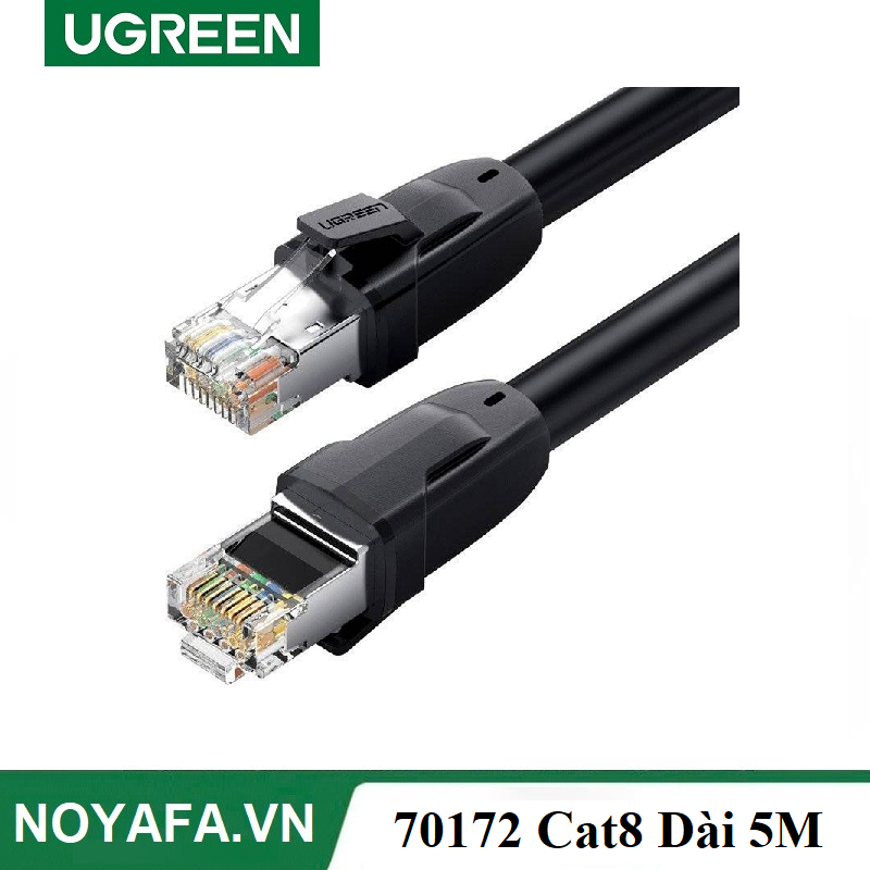 Ugreen 70172 Cáp mạng Cat8 đúc sẵn dài 5m (Đen) cao cấp