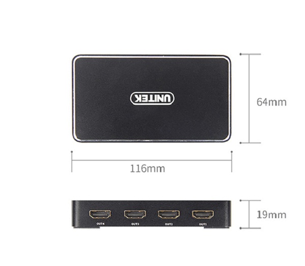 Bộ chia HDMI 1 ra 4 Unitek Unitek Y-HD12005
