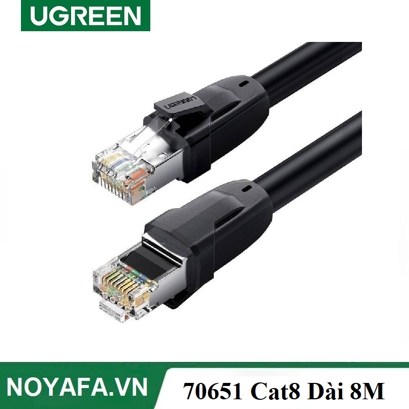 Ugreen 70651 Cáp mạng Cat8 đúc sẵn dài 8m (Đen) cao cấp