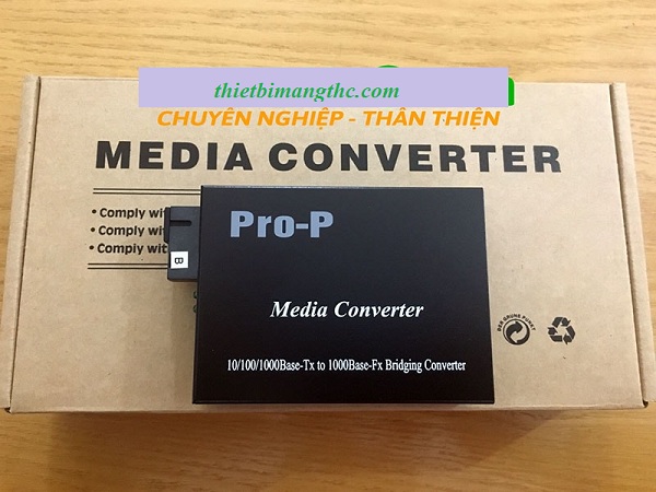 PRO-210S-20B Media Converter 10/100/1000, SMF, TX1550/RX1310nm, 20KM