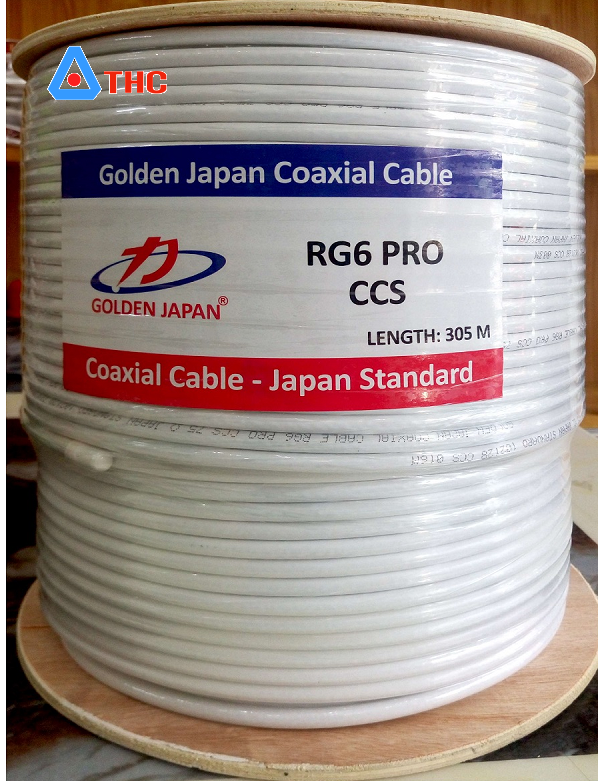 Cáp-đồng-trục-RG6- Pro -CCS-Golden- Japan