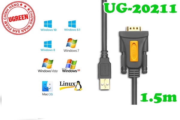 Cáp USB sang RS 232 UGREEN 