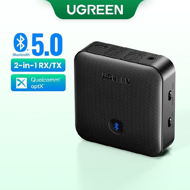 UGREEN 70158 Bộ nhận và phát Bluetooth 5.0 hỗ trợ SPDIF Optical và APTX cao cấp