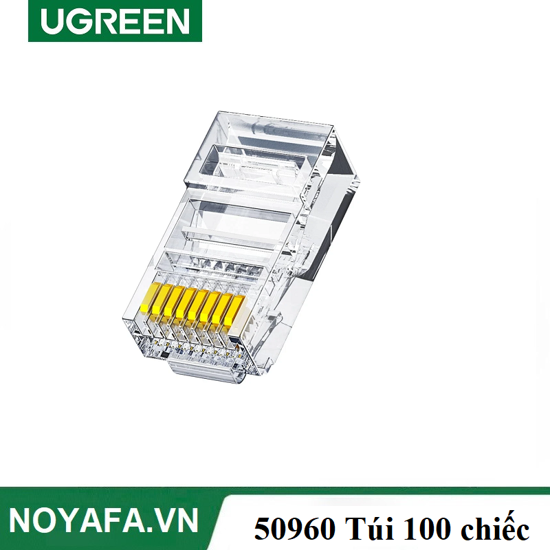 Ugreen 50960 Đầu bấm, Hạt mạng CAT6  Hộp 100  chiếc cao cấp