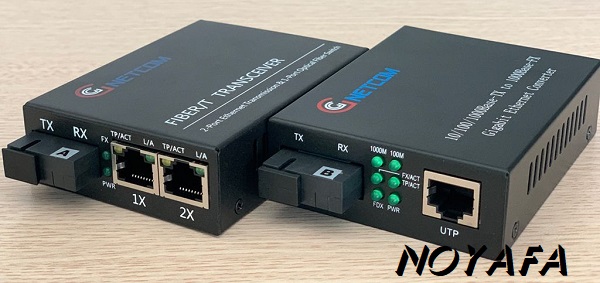 Bộ chuyển đổi quang điện GNETCOM 1 ra 2 LAN GNC