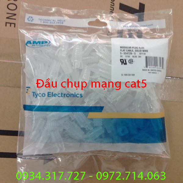 Đầu chụp mạng cat5,cat6 amp te