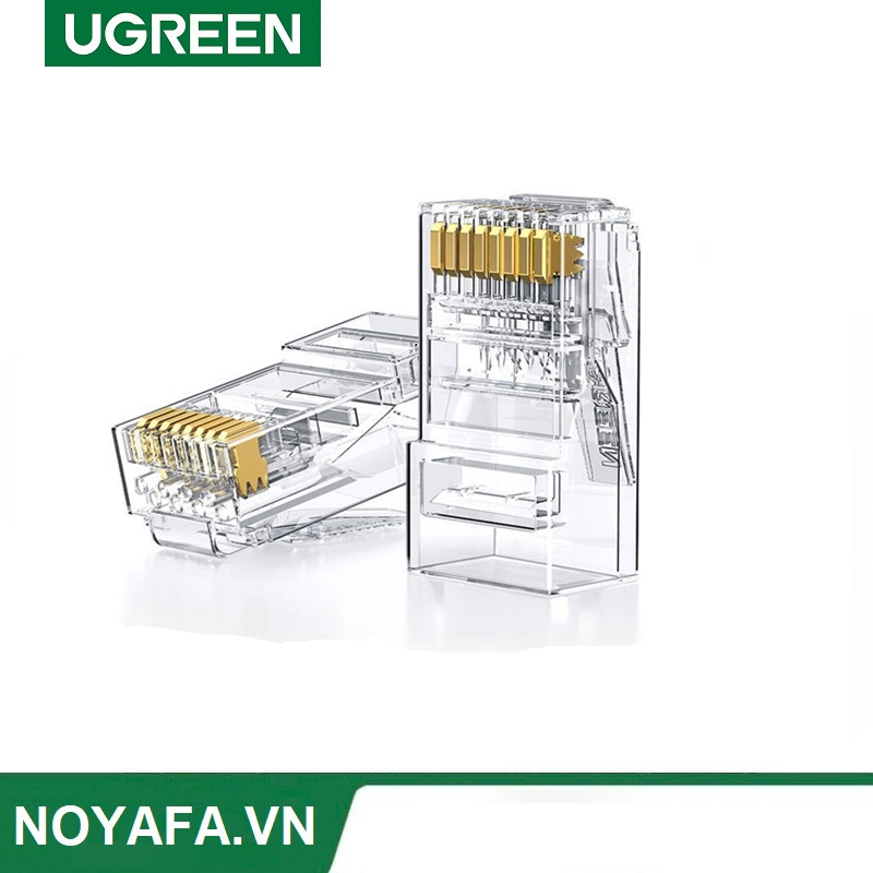 Ugreen 20802,  Đầu bấm mạng RJ45 chuẩn Cat5e cao cấp mạ vàng chính hãng