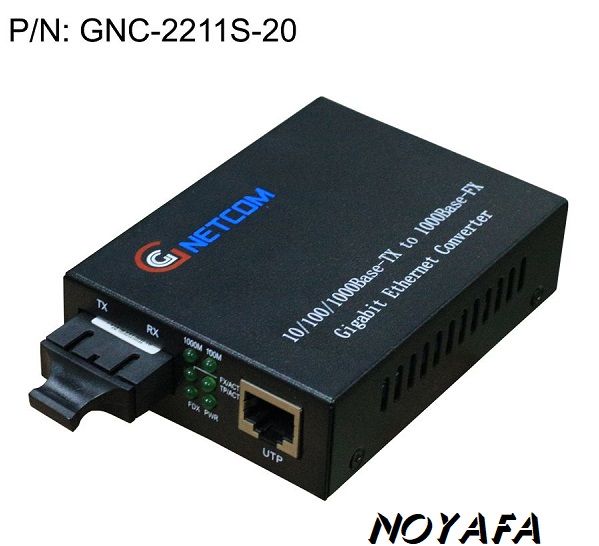 Bộ chuyển đổi quang điện 2 sợi GNETCOM 10/100/1000Mbps