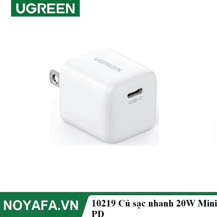 UGREEN 10219 Củ sạc nhanh 20W  Cổng sạc nhanh PD 3.0, QC 4.0 Thiết kế nhỏ gọn, chân dẹt US