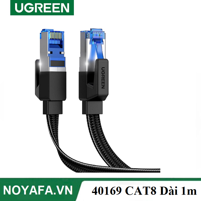 UGREEN 40169 Cáp mạng CAT8 đúc sẵn dẹt dài 1m chính hãng