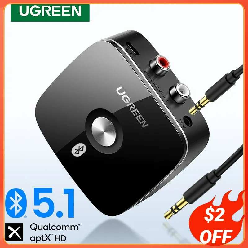 Ugreen 10399, Bộ thu Bluetooth 5.0 to Audio có Jack 3.5mm hổ trợ SRCC Chính Hãng