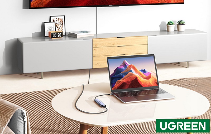 ugreen 15495 Bộ chuyển đổi USB-C đến 2xUSB-A 2.0+1xUSB-A 3.0+HDMI+PD 4K@30Hz