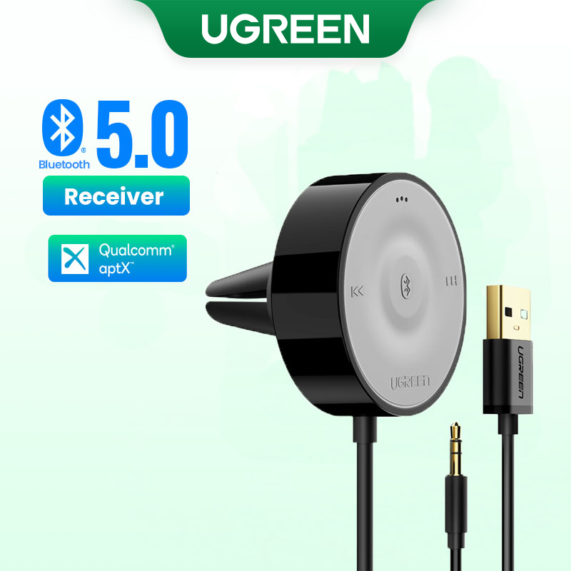 Ugreen 40760 Ugreen Bộ Thu Tín Hiệu Bluetooth 5.0 aptX LL Không Dây Jack 3.5mm Cho Loa Xe Hơi