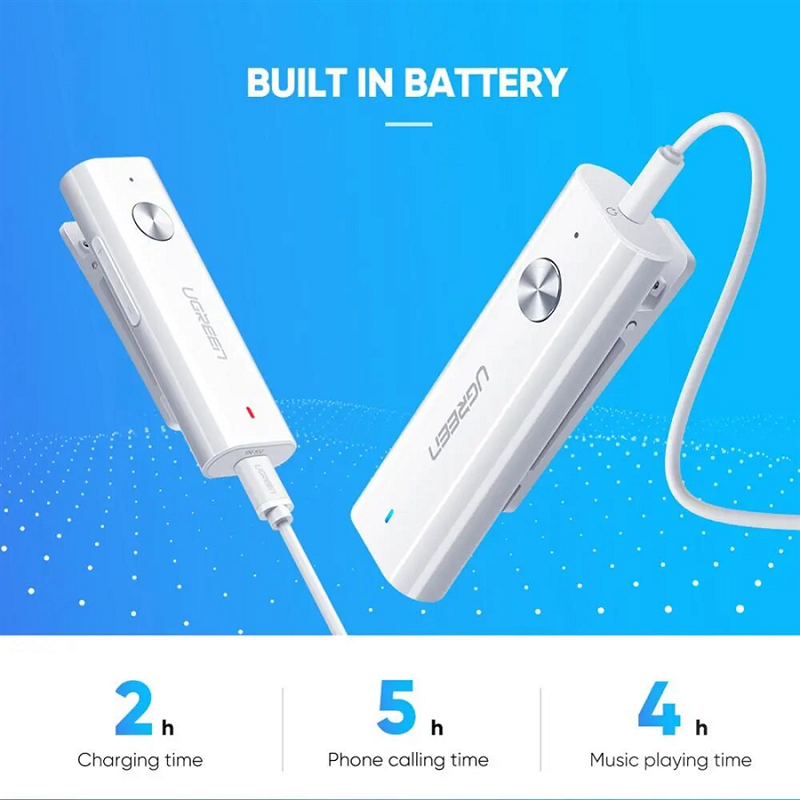 Ugreen 40854 , Bộ thu Bluetooth 5.0 cho loa, tai nghe chính hãng hỗ trợ APTX Cao Cấp