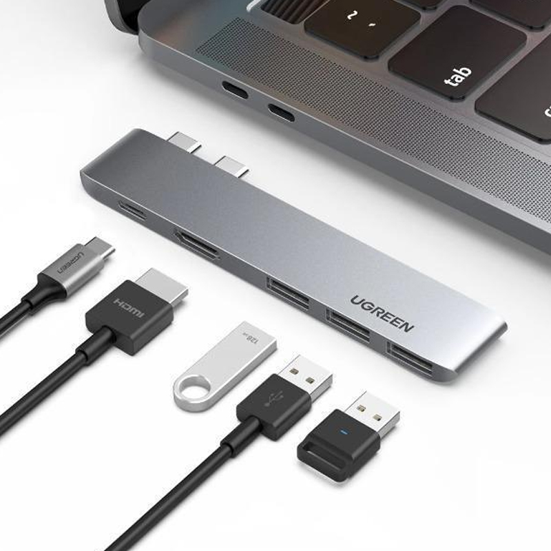 Ugreen 60559 Bộ chuyển đổi đa năng UGREEN USB-C (Xám không gian)