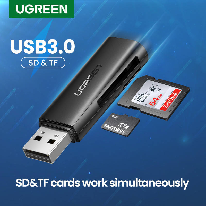 Ugreen 60721, Đầu đọc thẻ USB 2.0 hỗ trợ thẻ SD/TF cao cấp