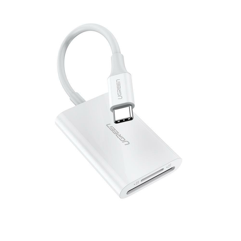 Ugreen 60724,Đầu đọc thẻ SD/TF 4.0 USB Type-C Chính hãng Cao Cấp