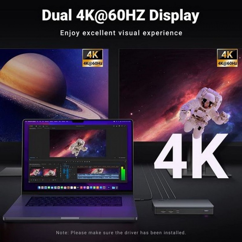 Ugreen 90912 Bộ chuyển đổi đa chức năng USB-C UGREEN 4K*2K@60Hz cao cấp