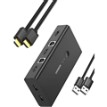 Bộ chuyển tín hiệu 2 CPU dùng 1 màn hình KVM Switch HDMI, USB Ugreen 90478 cao cấp