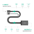 Cáp chuyển đổi UGREEN 40238 HDMI + USB sang DisplayPort dài 0.5m (Màu đen)