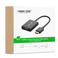 Cáp chuyển HDMI sang VGA có âm thanh UGREEN 40233 màu đen chính hãng