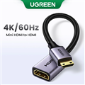Cáp chuyển Mini HDMI sang HDMI 2.0 4K60Hz Ugreen 90593 cao cấp