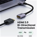 Cáp chuyển Mini HDMI sang HDMI 2.0 4K60Hz Ugreen 90593 cao cấp