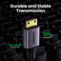 Cáp chuyển Mini HDMI sang HDMI 2.0 4K60Hz Ugreen 90593 cao cấp