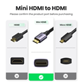 Cáp chuyển Mini HDMI sang HDMI 2.0 4K60Hz Ugreen 90593 cao cấp
