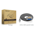 Cáp chuyển USB sang cổng máy in DB25 UGREEN 20224 dài 2m