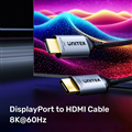 Cáp DisplayPort sang HDMI dài 1,8M UNITEK V1610A01 hỗ trợ 8K@60Hz cao cấp