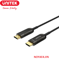 Cáp HDMI 2.0 sợi quang 100M UNITEK Y-C1036BK Ultra HD 4K@60Hz Hỗ trợ ARC, HEC và CEC cao cấp