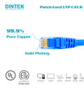 Cáp mạng DINTEK Patch Cord UTP Cat6 3m 1201-04179 cao cấp,chính hãng