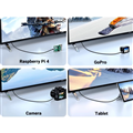 Cáp Micro HDMI sang HDMI dài 1m Ugreen 15516 HD164 (HDMI 2.1 8K@60Hz, Dynamic HDR, eARC 48Gbps)