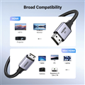 Cáp Mini HDMI sang HDMI 8K@60Hz dài 1M Ugreen 15514 cao cấp