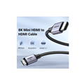 Cáp Mini HDMI sang HDMI 8K@60Hz dài 2M Ugreen 15515 cao cấp