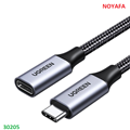 Cáp nối dài USB-C UGREEN 30205 dài 1m - Gen2, sạc nhanh 100W, dây bọc dù chống gãy